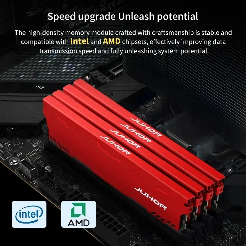 JUHOR DDR4 Ram 16GB 8GB 32GB 2666MHz 3200MHz DDR3 8GB 1600MHz DIMM Desktop Memory New Memoria Rams With HeatSink