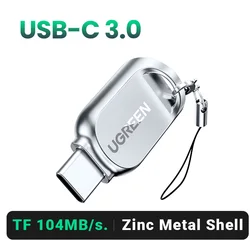 UGREEN Dual USB Card Reader for SD and MicroSD Memory Cards (Only USB - C Metal)