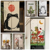 Japanese Door Curtain Frog Cartoon Animals Doorway Curtains Kitchen Living Room Japanese Noren Entrance Hanging Half-Curtain 1