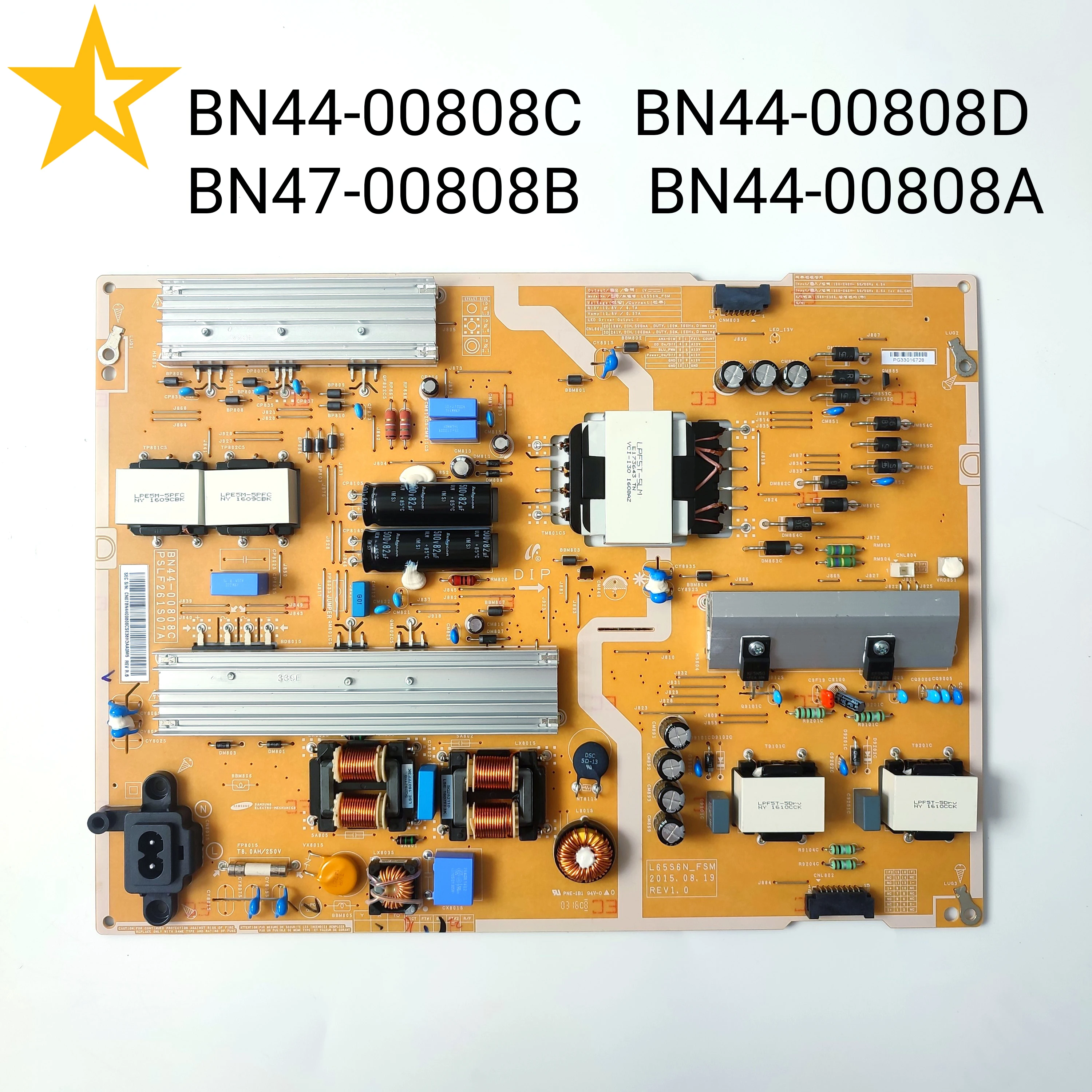 Brand New BN44-00808C = BN44-00808D = BN44-00808B = BN44-00808A PSLF261S07A L65S6N_FSM Power Supply Board is for UN65JU670DFXZA