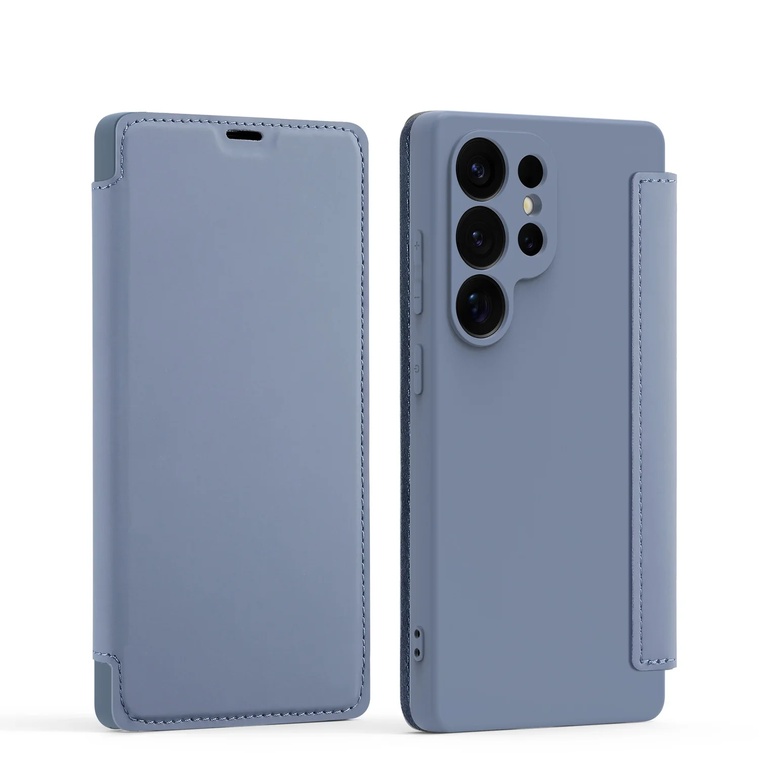 Luxury Flip Leather Wallet Case with Card Pocket and Shockproof Silicone Shell