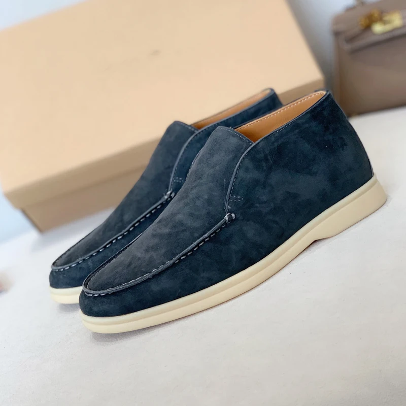 

2023 Winter New Suede Women's Flat Shoes Men's High Top Shoes Fashion Comfortable Casual Sports Shoes