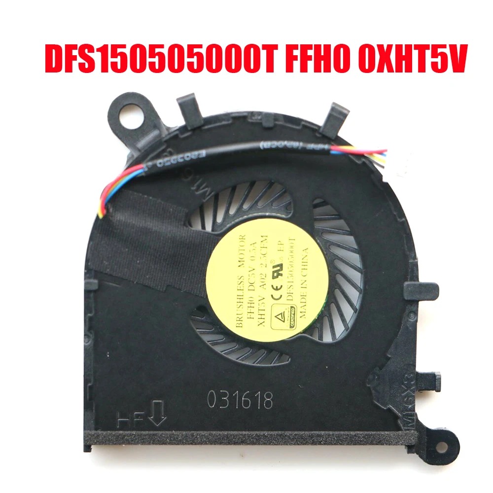 0XHT5V XHT5V Laptop CPU Fan For DELL For XPS 13 9343 9350 9360 DC28000F2F0 DFS150505000T FFH0 DC5V 0.5A New new us uk spanish for dell xps 13 9343 9350 9360 15 7547 7548 p54g p57g dkdxh inspiron 7347 7348 7352 backlit laptop keyboard