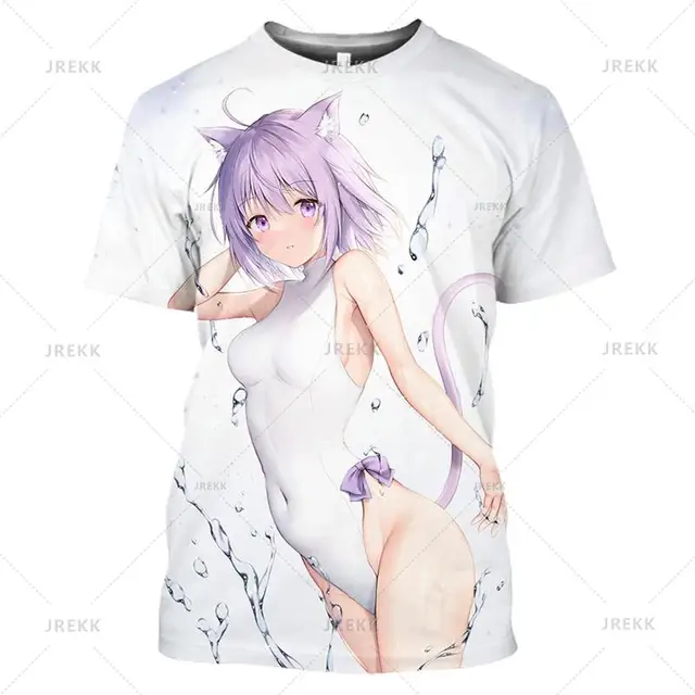 AHEGAO T Shirt Anime 3D Imprimir Homens Mulheres Pop It Hentai