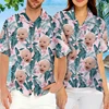 Full Print Custom Photo Hawaii Shirts Family Personalized Custom Face Unisex Hawaiian Beach Shirt Gift For Family Members 3