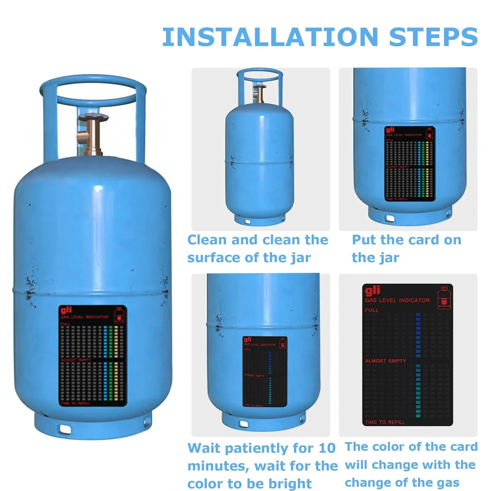 Magnetic Gas Level Indicator,Reusable Propane Meter Level Indicator,Easily Removable Tank Gauge Supplies For Kitchen