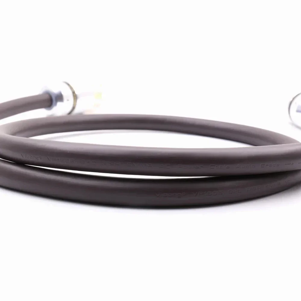 Viborg OFC RISR 6MM 정사각형 Hi-Fi 전원 AC 메인 케이블 Schuko 전원 플러그가 있는 오디오파일 전원 코드