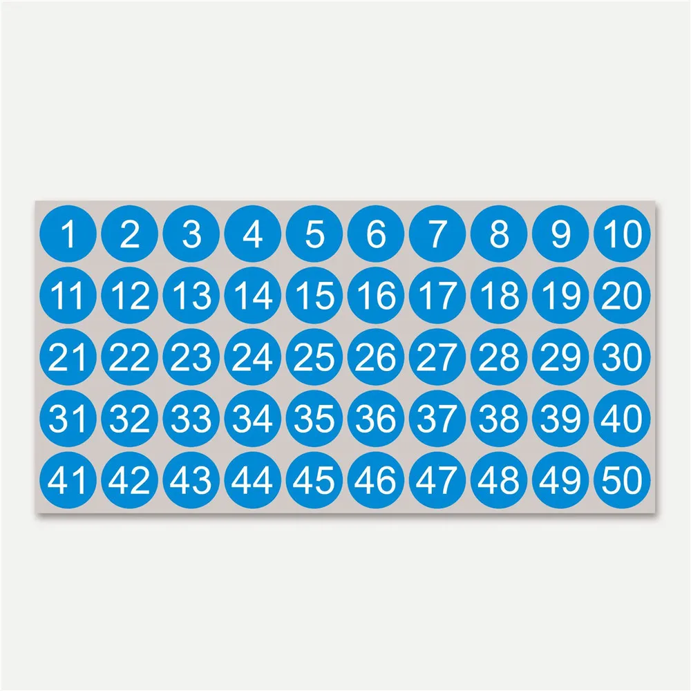 10 Sheets Number Sticker Label Sticky Self Labels Small Numbers Adhesive  Round 1 Digital Consecutive Classification