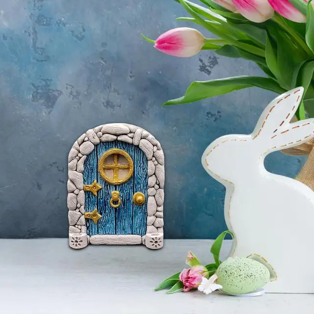 Miniatűr Tündérajtó Tündérkert Fa Tündér Ajtók Kerti Lakberendezés Varázslatos Dekoráció Elfek Tündérfa Ajtó - Image 5