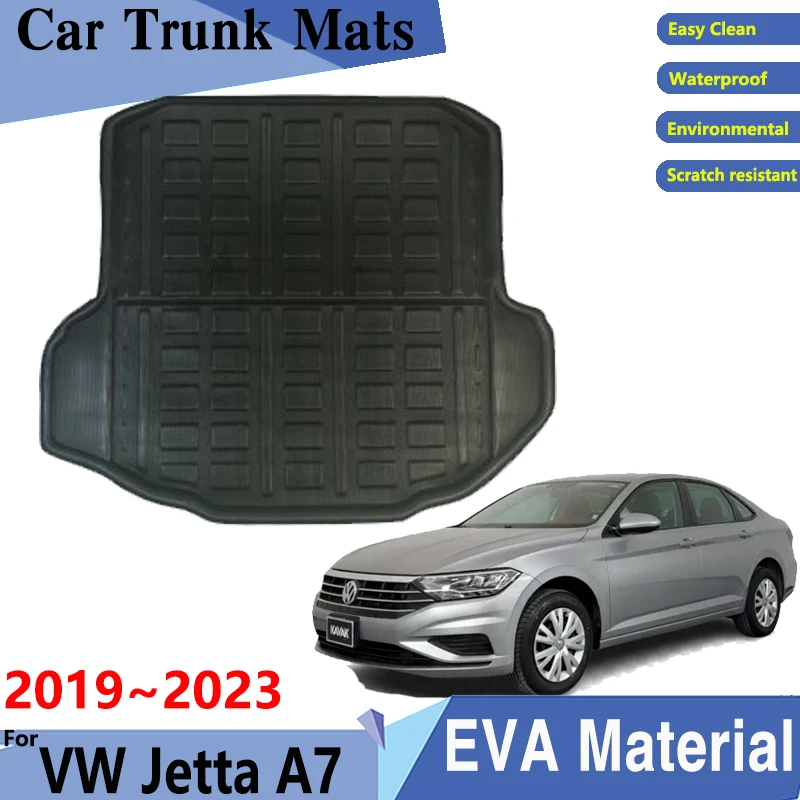 Car Trunk Mats for Volkswagen Jetta A7 2023 ~ 2019 VW Vento Sagitar MK7 7  Car Rear Cargo Tray Trunk Mat Rear Pad 3D EVA Material - AliExpress