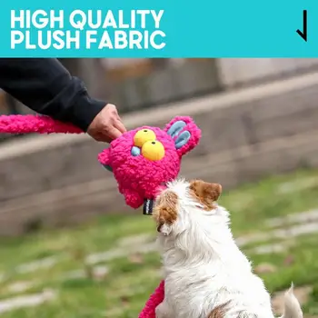 Dog Chew Toy Stuffed Dog Toys Pet Squeaky Toys Interactive Plush Puppy Chew Toy For Boredom Relief Teeth Cleaning Playing 3