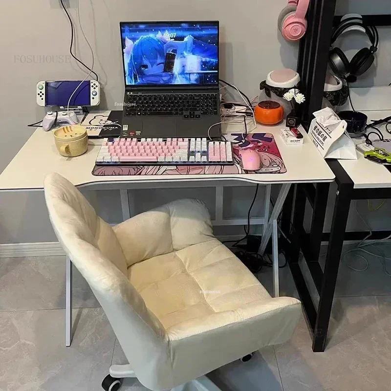 Modern Desktop Computer Desks Home Office Desk Furniture Bold K Legs White Gaming Desk Simple Bedroom Home Student Study Table M