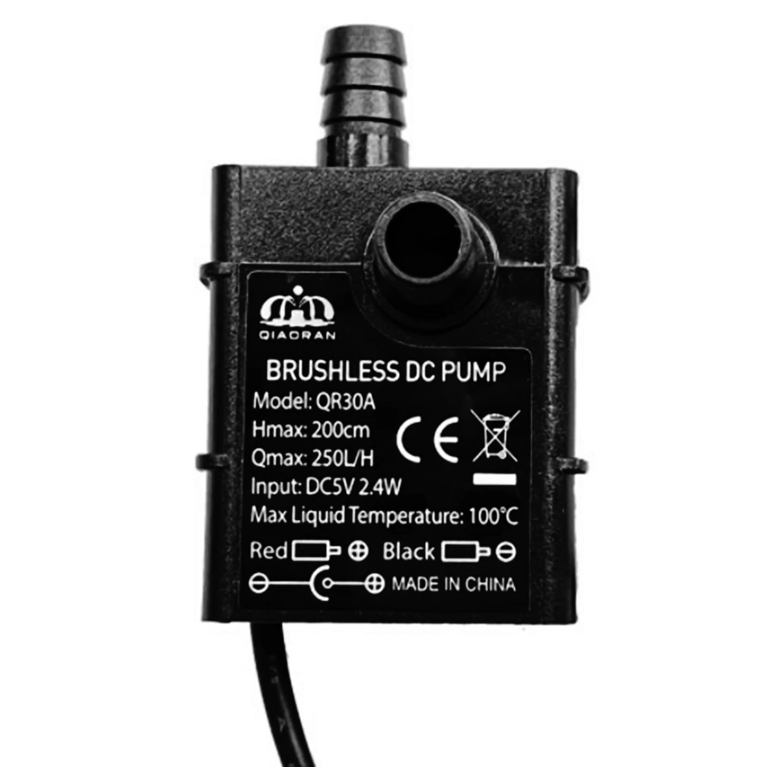   QR30B DC 5V 2.3W 220L/H   IP68 CPU ð ڵ 귯ø  , ּ