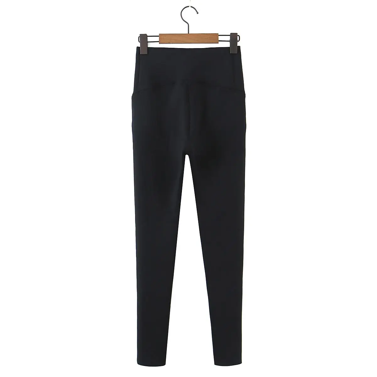 Quality Fleece Composite Leggings For Women Plus Size Winter 2023 Fashion Thick High Elastic Nylon Slim Black Bottoms