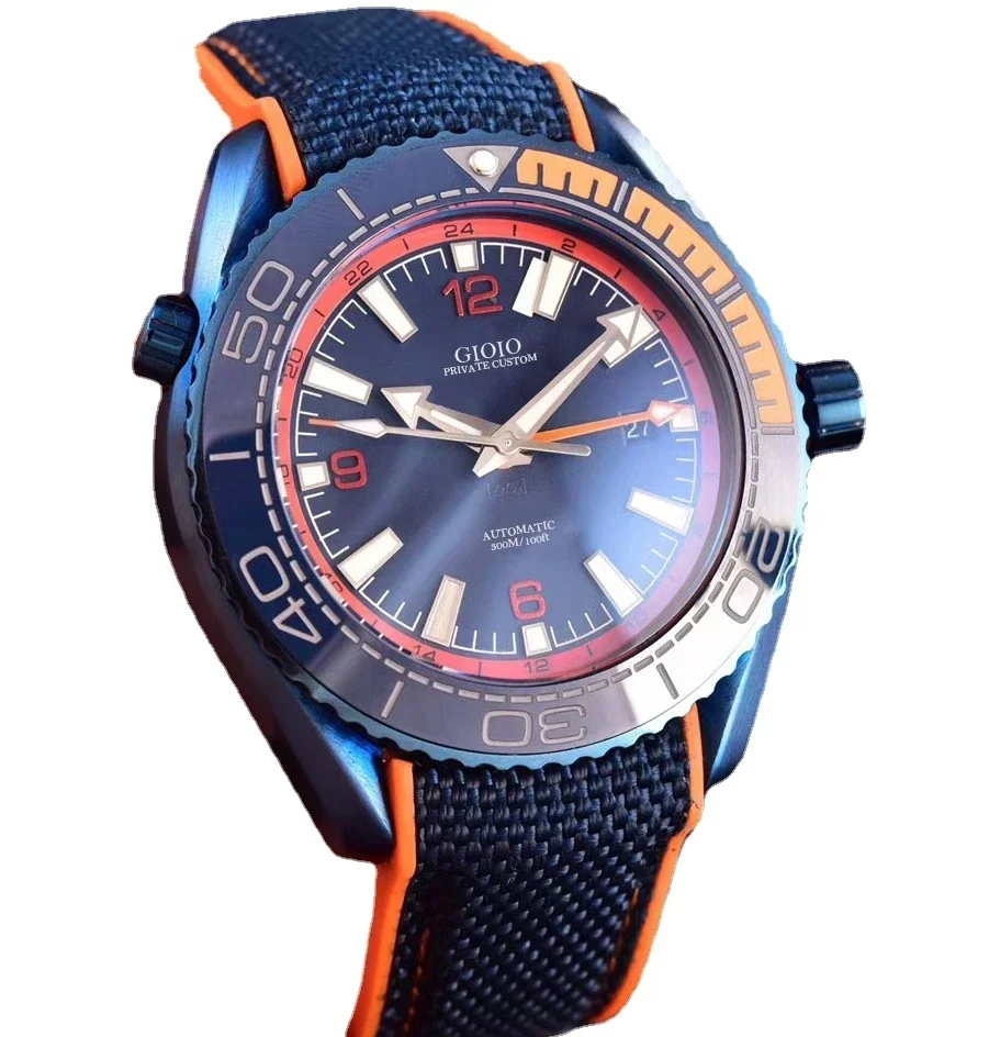 

Роскошные Мужские автоматические механические часы GMT красный синий черный керамический нержавеющая сталь сапфировый холст Резина