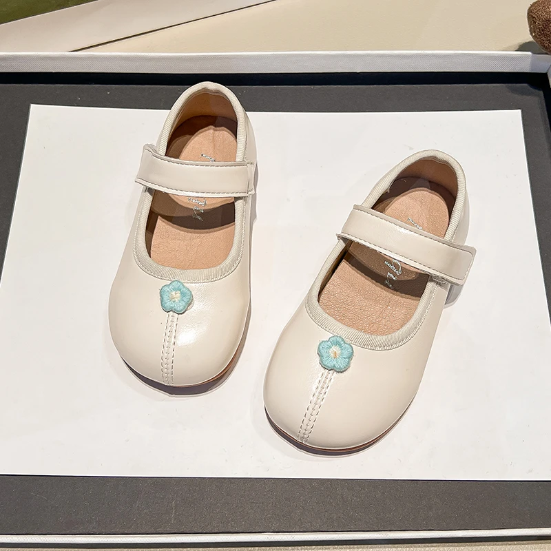 Leather Girls Princess Shoes for Wedding Party