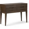 40 inch Wide Mid Century Modern Hallway Console Sofa Entryway Table in Walnut Brown with Storage, 4 Drawers ,for the Living Room 1