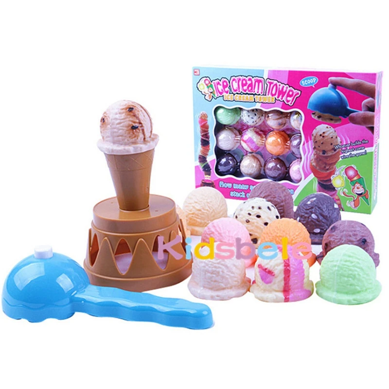 Pretend Ice Cream Set Ice Cream Stack Up Play Toy Children Simulation Food Kitchen Toy Toddler Pretend Play Toys