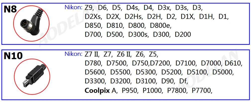 D780, Z7II, Z9, Z6II, Z6, Z5, P950, P1000, P7800, P7700