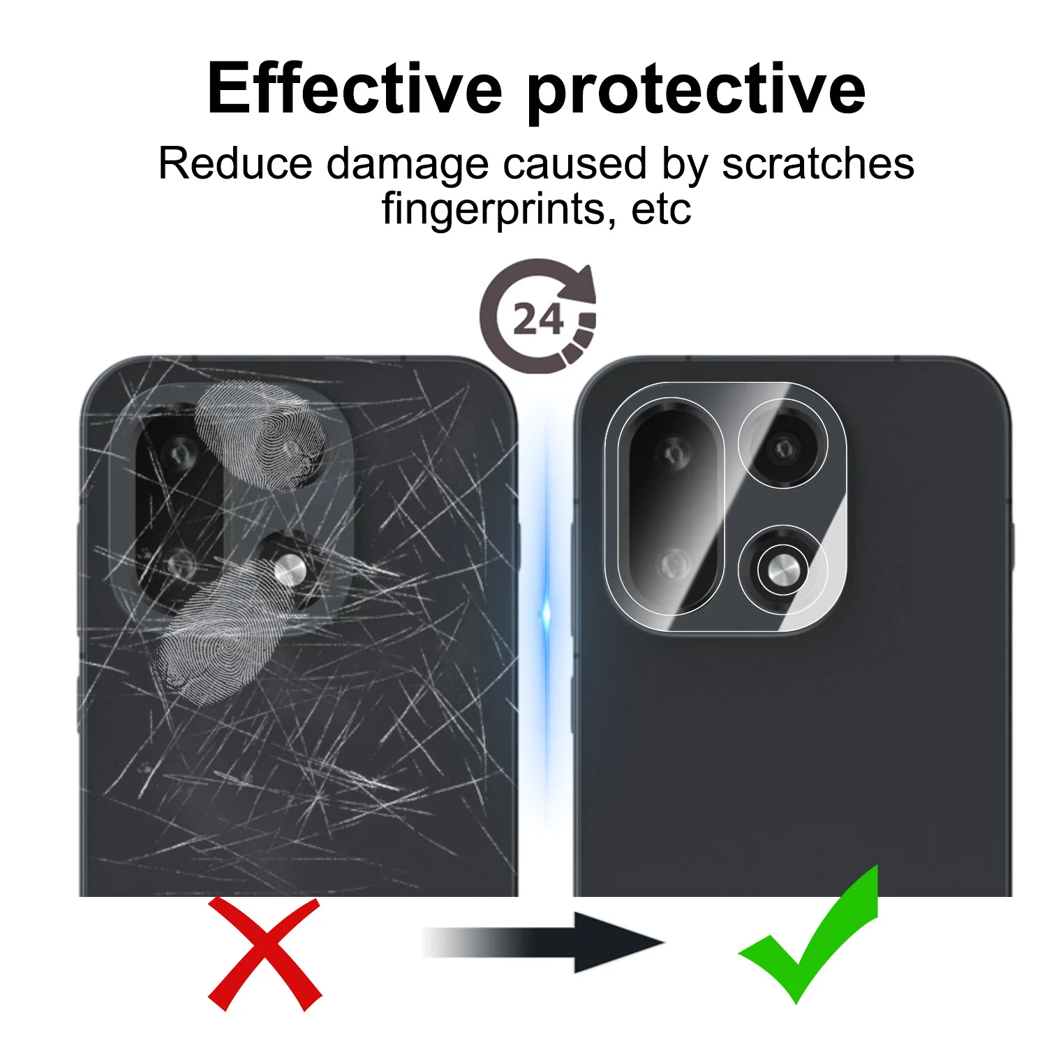 Premium Back Camera Lens Protector - Tempered Glass, Full Coverage, Anti-Scratch Protective Film