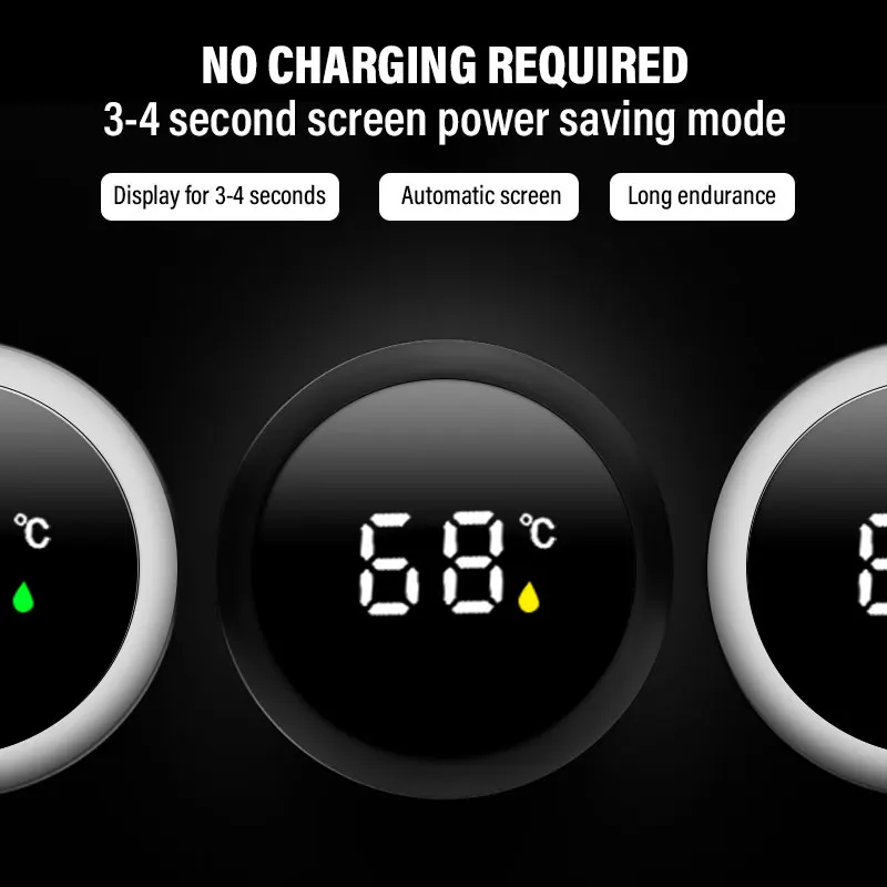 1Pcs Car Smart Thermos Bottle With Temperature Display Coffee Cup For Subaru WRX STI Forester Tribeca Levorg Impreza XV Outback