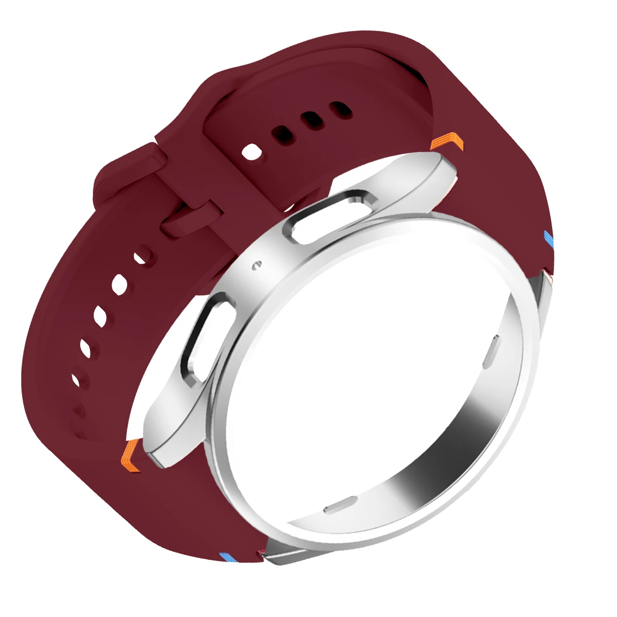 Silicone Band with Protective Bumper Case & Strap