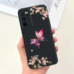 Cute Dinosaur Cartoon Soft Silicone Phone Case - Decorative Back Cover & Bumper for Oppo A16s (Black 1920)