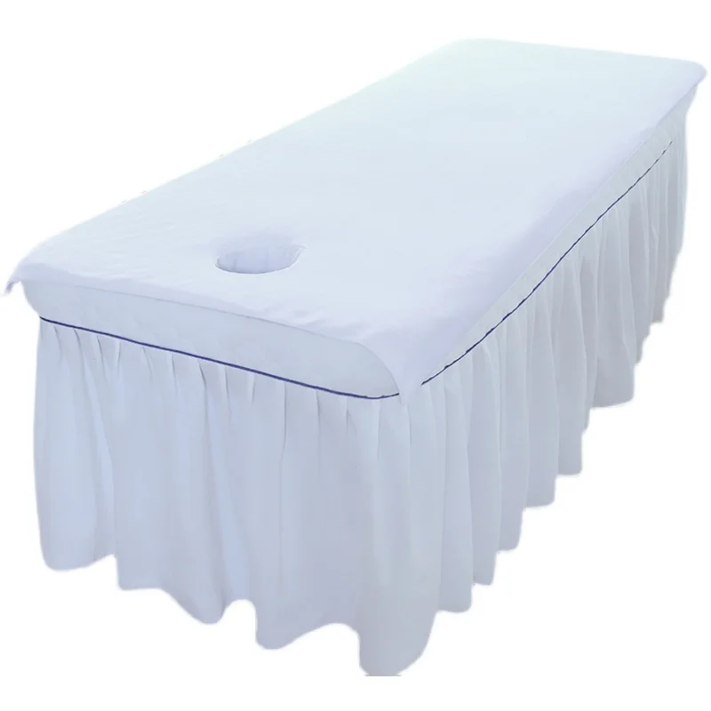 Beauty Bedsheet Cosmetic Salon Sheets Massage Treatment Soft Sheets Spa SPA Bed Table Cover Sheets with Hole 6