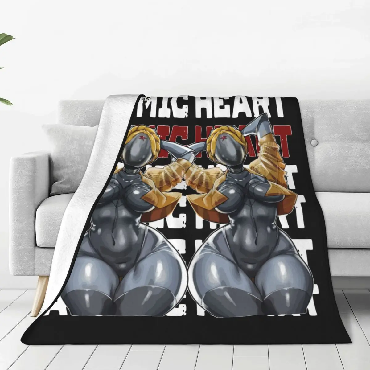

Atomic Heart Knitted Blanket USSR Game Robot Twins Flannel Throw Blanket Bed Sofa Personalised Soft Warm Bedspreads