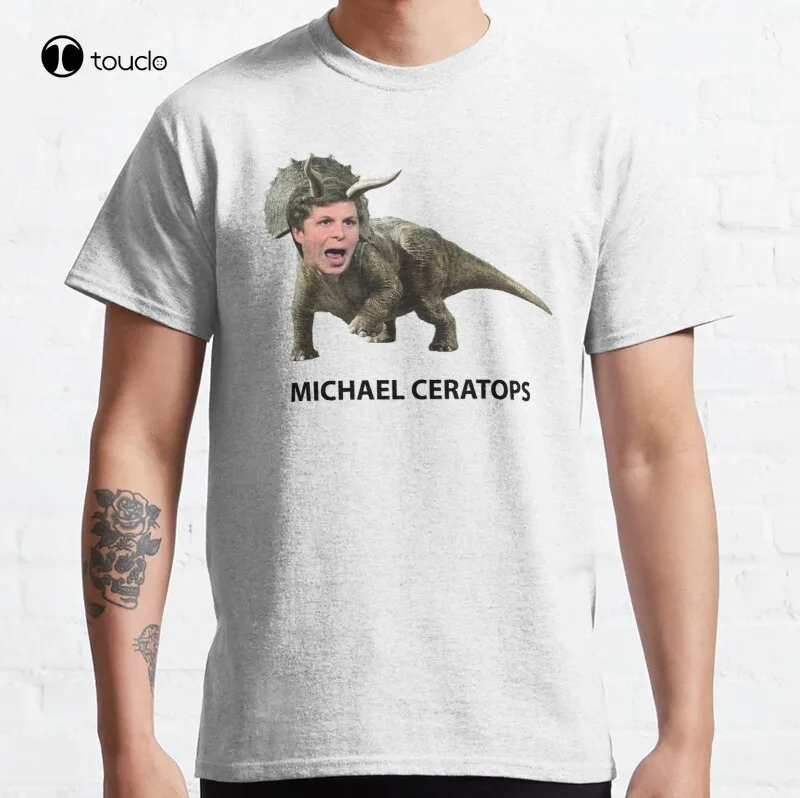 

Майкл цератопс, Классическая футболка, хлопковая футболка, модная футболка унисекс, летние женские футболки