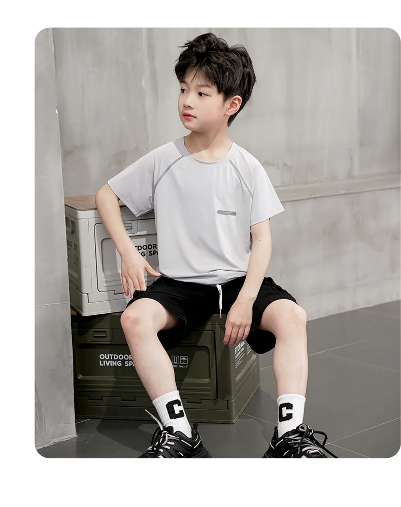 Boys Sports Wear Clothes Girls Sportswear for Kids T-shirt Toddler 4 to 12 Years Mesh Breathable Blue Pink Tees 22 S5070c12c5e51458b8e45bf09584a200bY