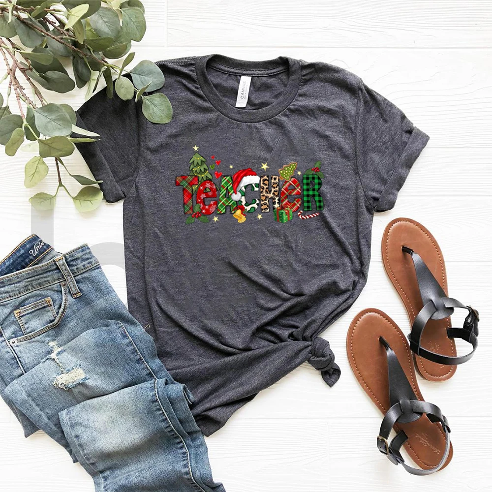 

Christmas Teacher T Shirt Teacher Life Shirt Christmas Shirt Teacher Aesthetic Clothes Christmas Gift for Teacher Unisex Tops