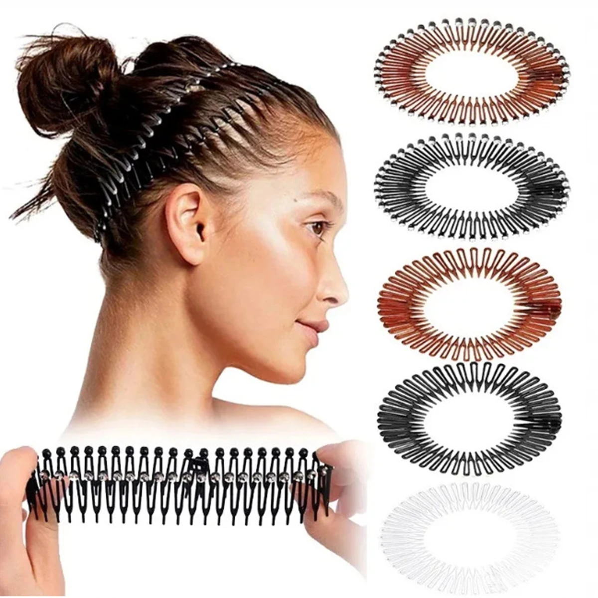 Good Quality 32cm Plastic Circular Wig Combs For Wig Caps Wig Clips For Hair Extensions Strong Black Lace Hair Comb butterfly type new horn comb natural black buffalo combs anti static hairdressing supplies for female gift hairbrush hot sale