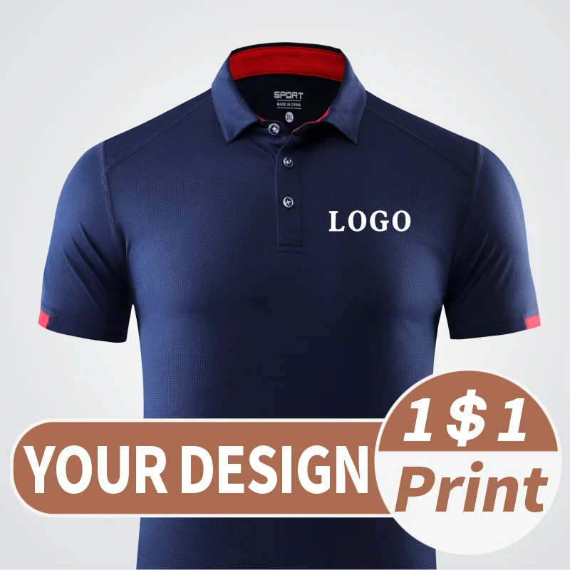 Casual short sleeved custom logo Quick drying sportswear printing Personalized design pattern Company Group Clothing Printing