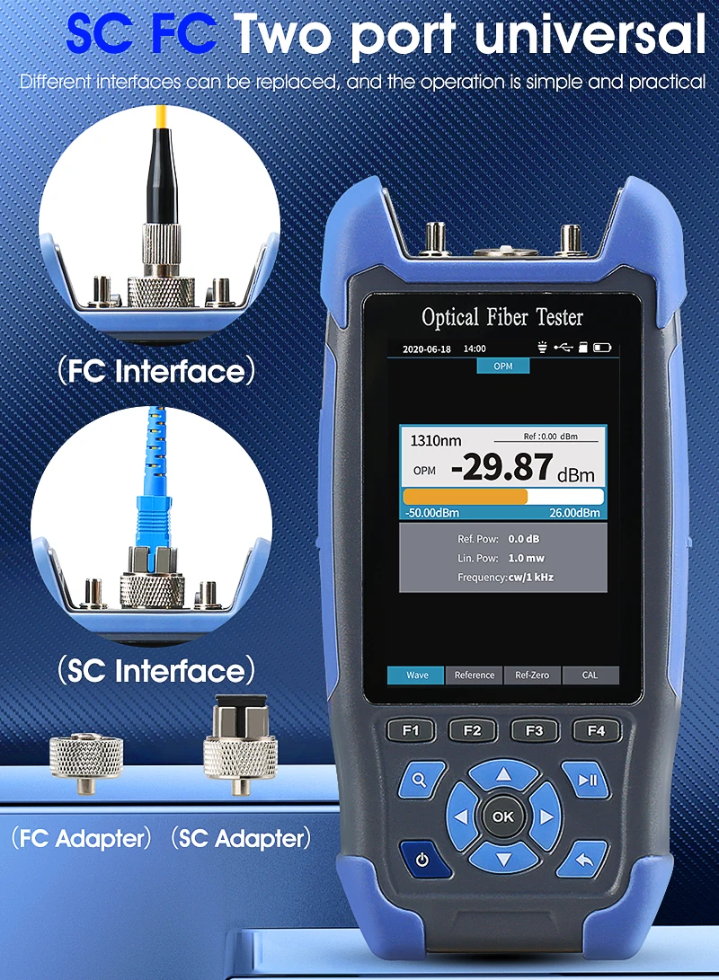 AUA900D/900A 60KM OTDR Fiber Optic Cable Tester Multi-functional Optical Time Do