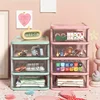 2/3/4 Layers Plastic Desktop Storage Box, Drawer Type Office Transparent Storage Cabinet, Cosmetics Finishing Storage Rack 2