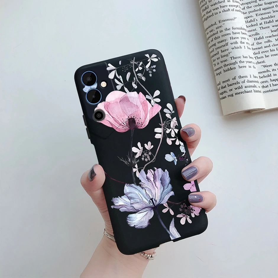 Фото Мягкие силиконовые черные чехлы для телефона Tecno Pova Neo 2 Чехол LG6n для Tecno Pova Neo2 PovaNeo2 задняя крышка Симпатичный мультяшный бампер Coque №3
