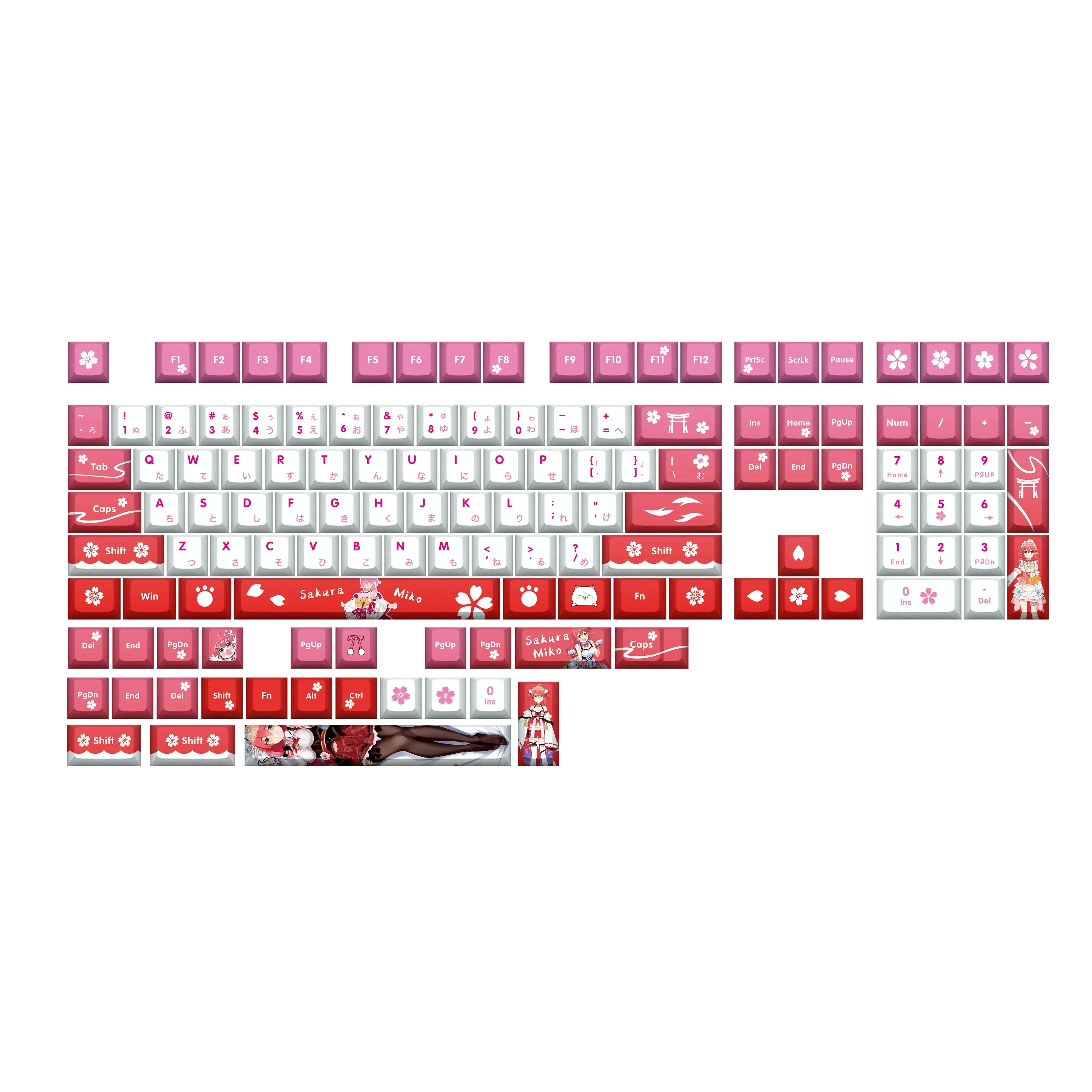 Sakura miko-メカニカルキーボード用キーキャップ,オリーブオイル入り