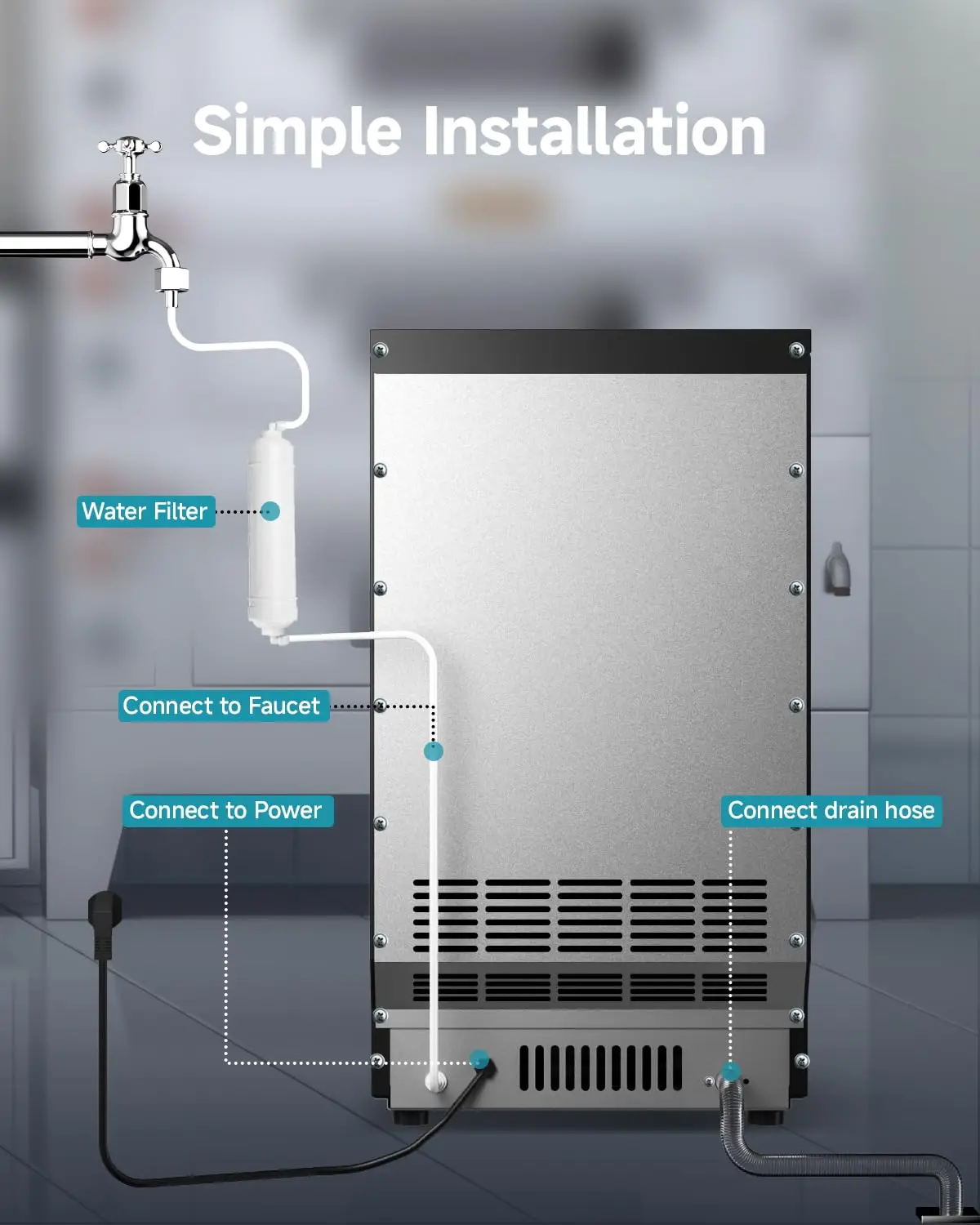 80LB Commercial Ice Maker 6