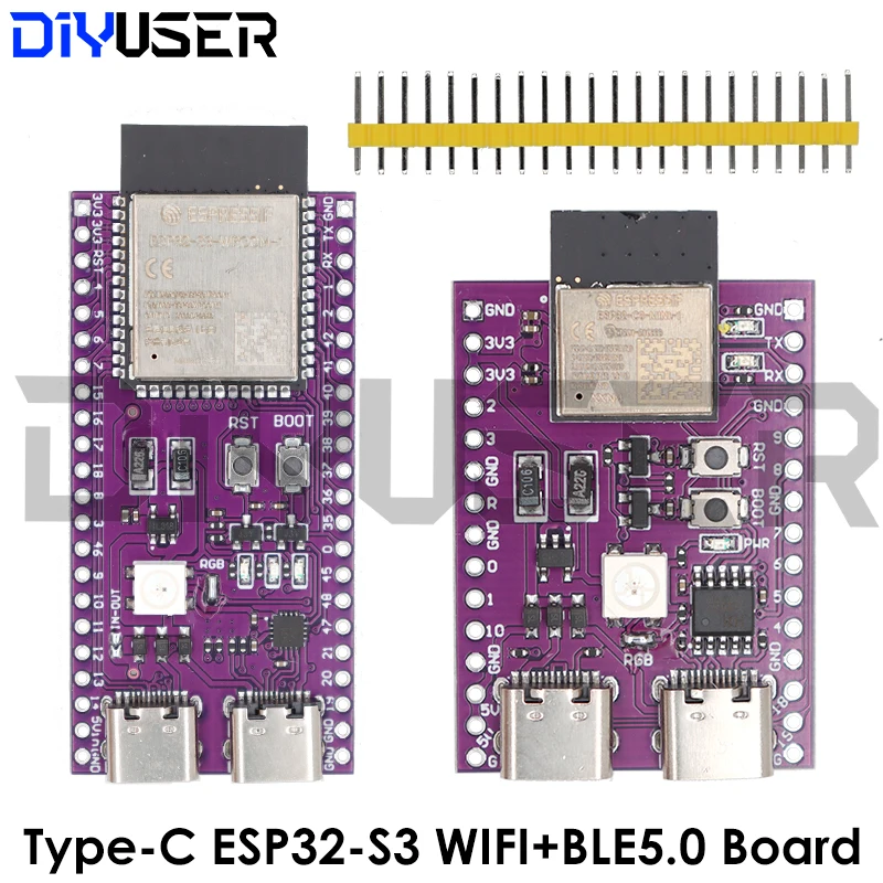 Esp32 Esp32-C3 Ai-C3 Esp32-C3-Devkitm-1 Esp32-C3-Mini-1 Ai-S3 Esp32-S3 N16R8 Esp32-S3-Devkit C Di Tipo Doppio-C Scheda Di Sviluppo Usb