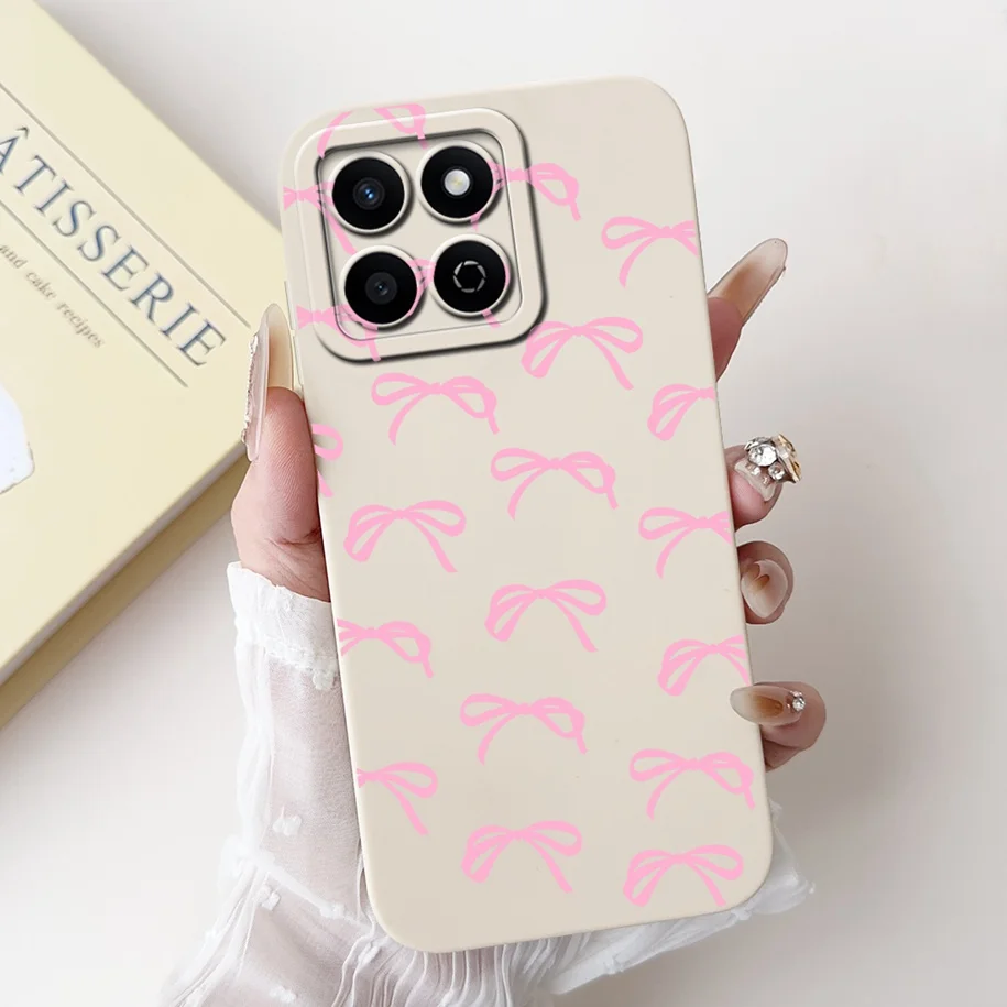 Shockproof Fashion Bowknot Marble Soft Liquid Silicone Case