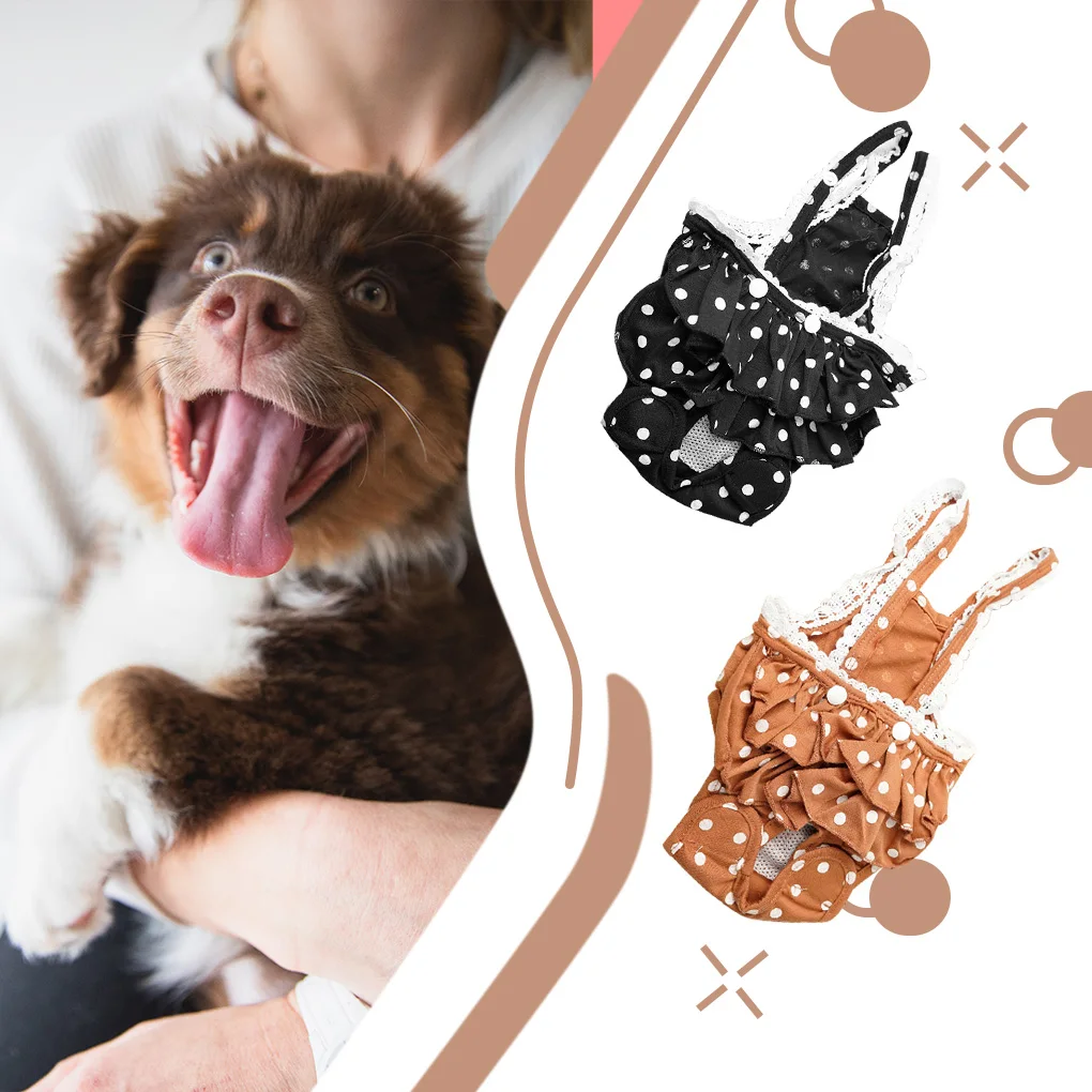 

Хлопковые физиологические штаны для животных, моющиеся трусики, нижнее белье для животных коричневого цвета L