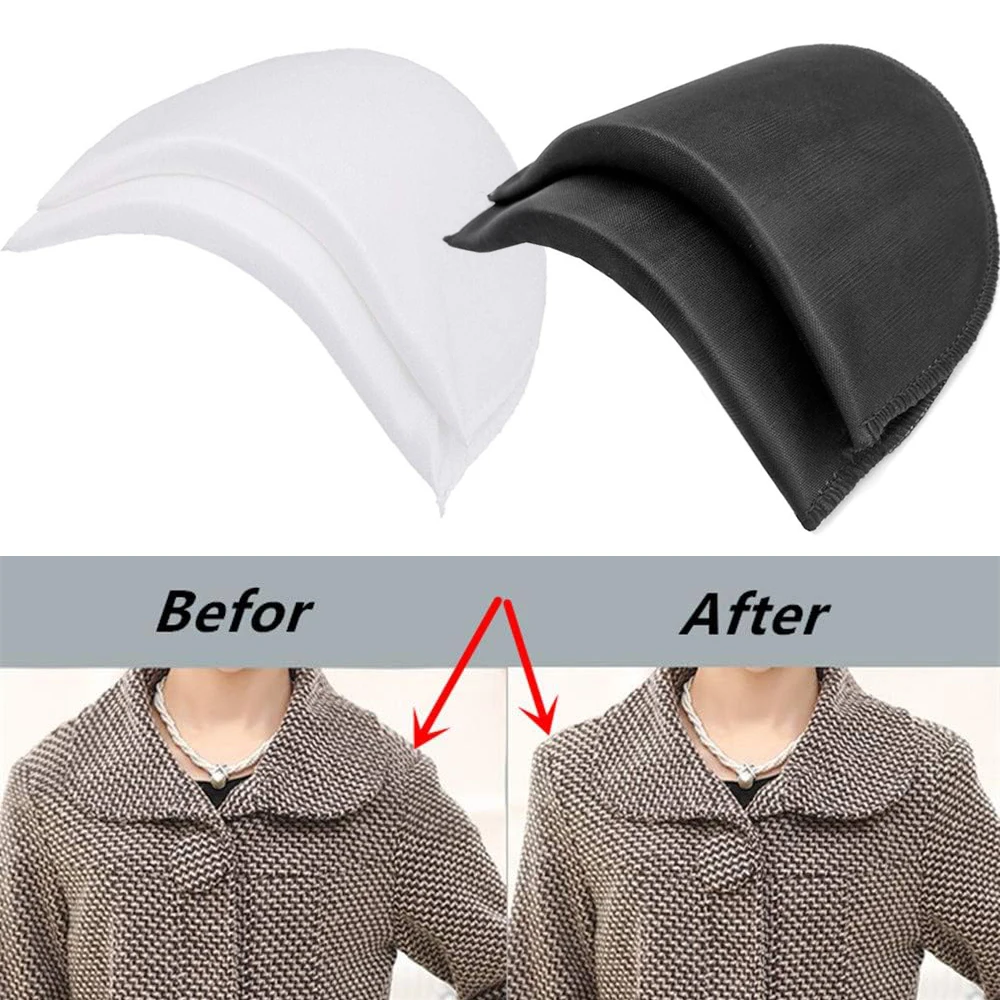 2 Pairs Sponge Shoulder Pads Unisex Anti-slip Shoulder For Artifact Overcoat T-Shirt Clothes DIY Apparel Sewing Accessories