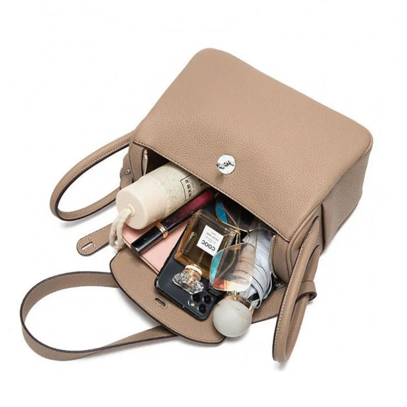 Real Leather Pillow Handbags Tote Bag for Women Designers Luxury Golden Lock Soft Cow Genuine Leather Classic Shoulder Crossbody