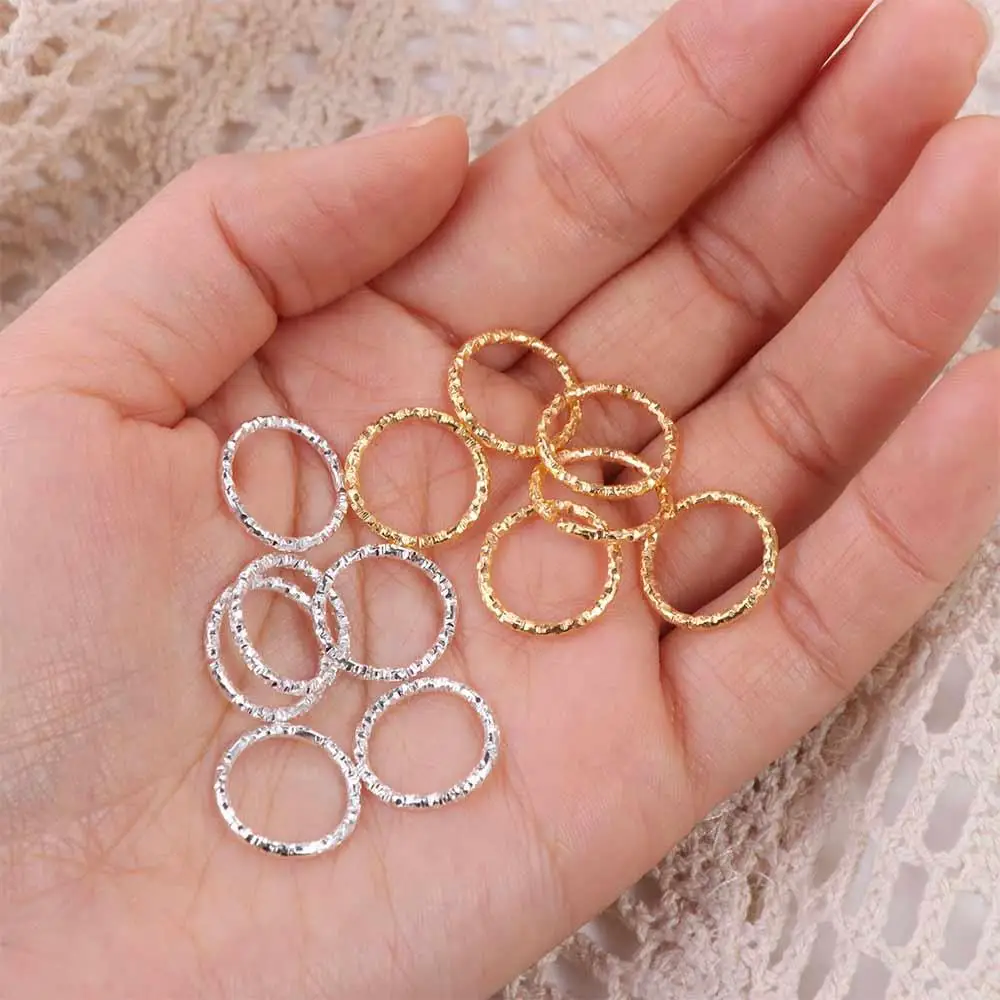 50PCS Styling Tool Opening Hoop Circle Hair Rings Charm DIY Dreadlocks Beads Big Hole Hairpin Cuff Clip Hair Braids