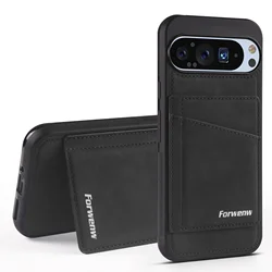 Elegant PU Leather Phone Case with Magnetic Card Slot and Holder - Google Pixel 8 Pro (Black)