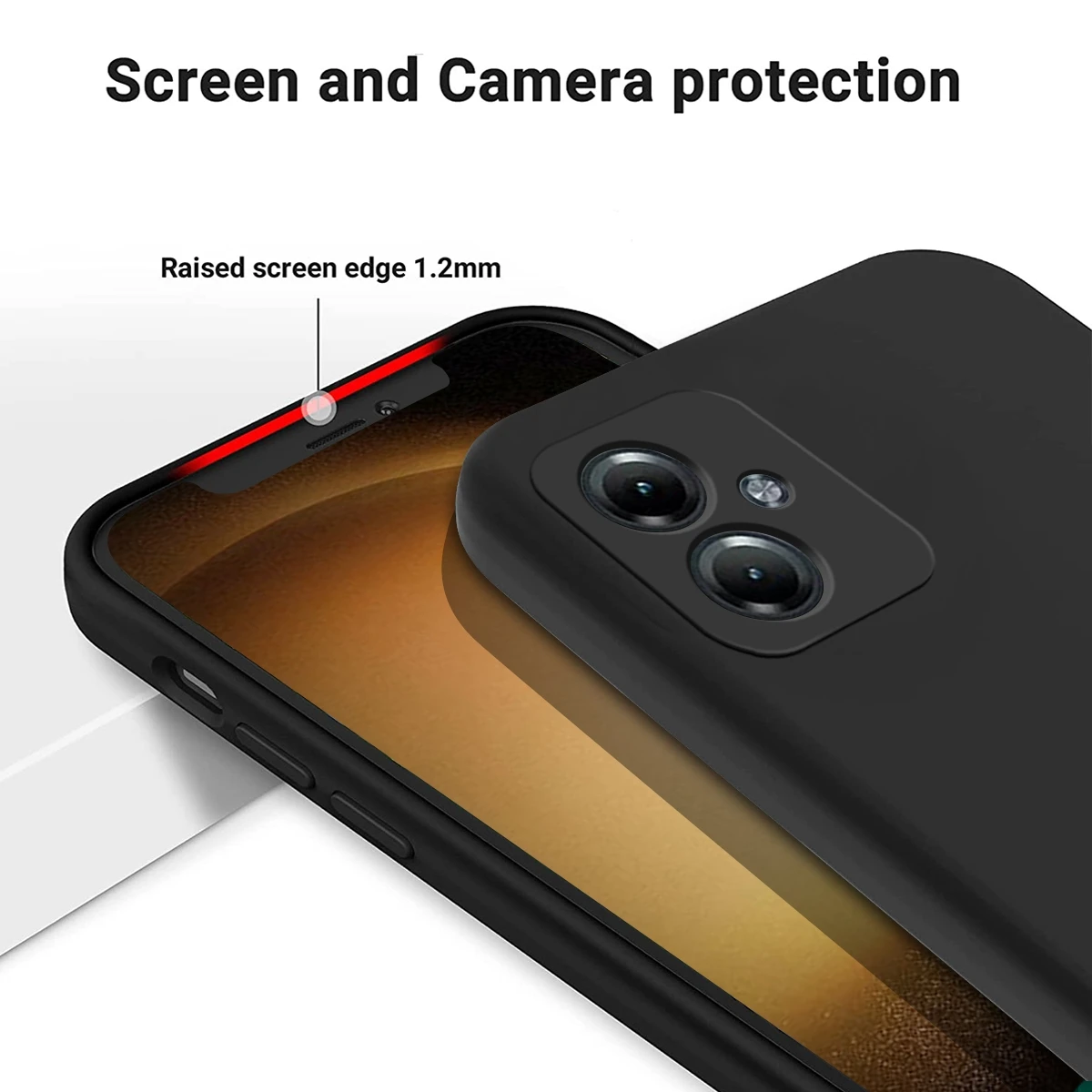 Phone Case Phone Protector Cover For Motorola G54 Soft Silicone Liquid Case Shockproof Cover for Motorola G14 Phone Fundas for G04 G24 G34 G84