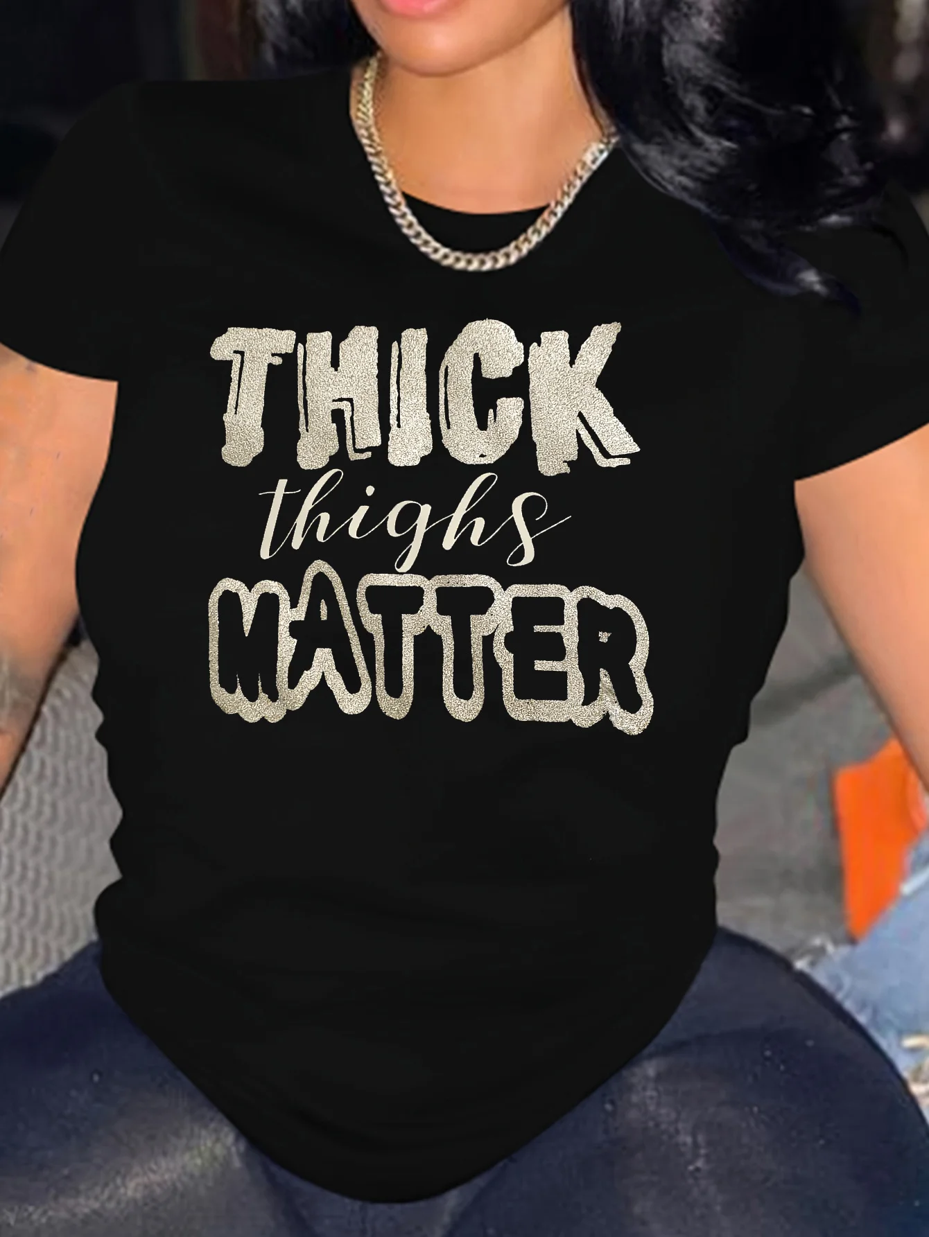 

Letter Print T-shirt, Casual Short Sleeve Top For Spring & Summer, Women's Clothing