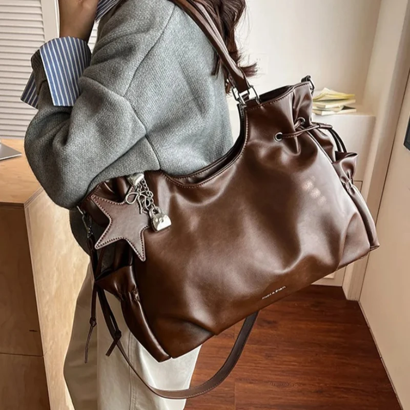 Elegant Retro Tote Bag - Luxury Large-Capacity Shoulder & Crossbody Women's Handbag