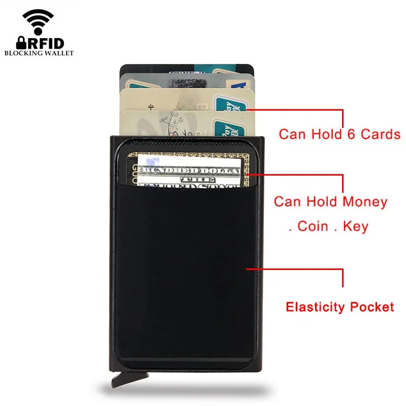 Multi Bank Credit Card Holder Men's Wallet RFID Business Anti-theft Slim Thin Wallet Men Money Card Bag Male Purses Walet Fo Men wallet card holder credit card wallet leather wallet credit card holder card holder card wallet document card wallet wallet card bag